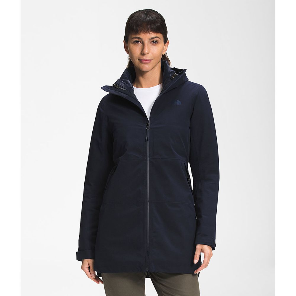 The North Face Parka Womens Australia - The North Face Thermoball™ Eco Triclimate® Navy (AVS-931640)